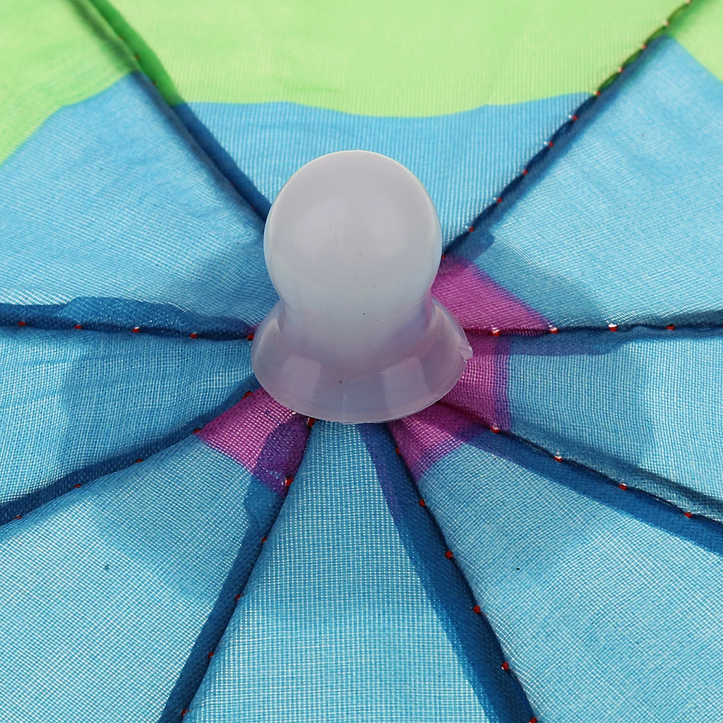 Rainbow Sun Rain Protection Umbrella Hat Kids Children Outdoor Headwear Para for Camping Fishing Hunting Hiking