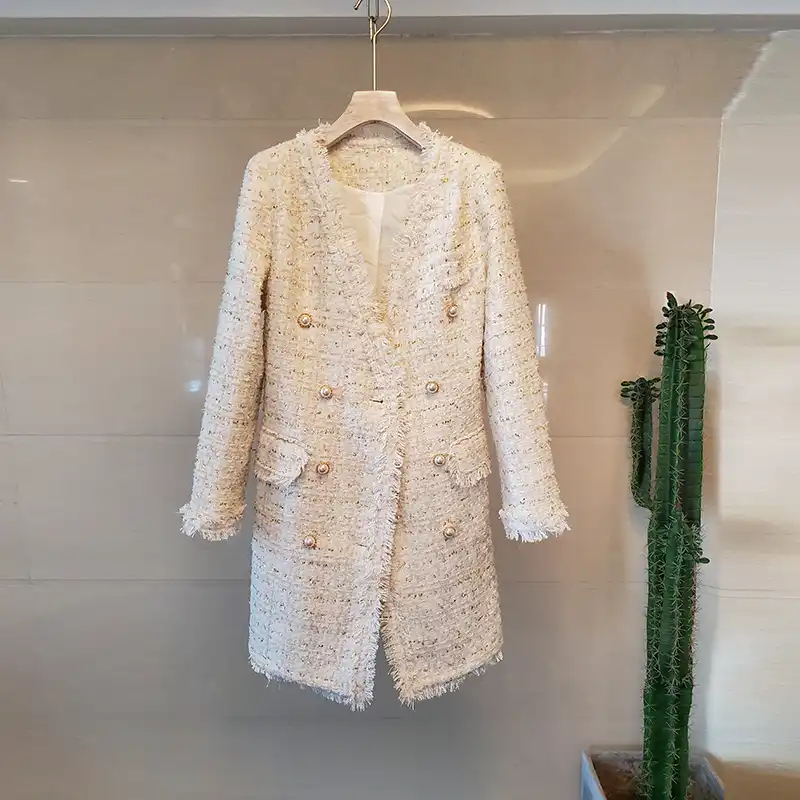 plus size white wool coat