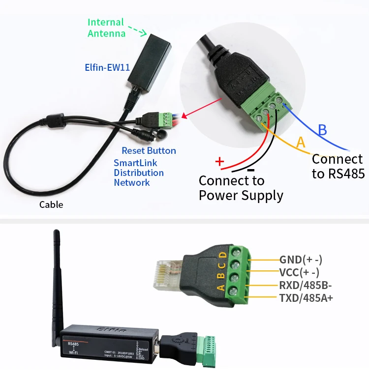 RS485 к WI-FI последовательный сервер беспроводные сетевые устройства ...