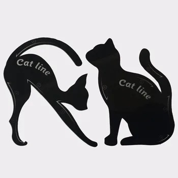

2Pcs Eye Liner Makeup Cat Eye Eyeliner Stencil New Design Eyeliner Stencil Models Eyebrow Eyes Liner Template Shaper Tool T0494