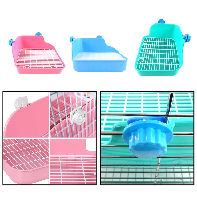 Bunny Potty Puppy Pad Holder Tray Guinea Litter Box Corner Cat Litter Box  Rabbit Toilet Pet Cage Chinchilla Toilet - AliExpress