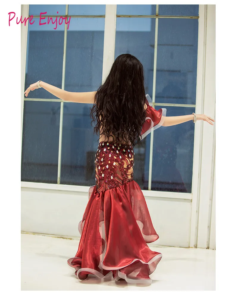 Детский Belly Dance Performance Service Бюстгальтер длинная юбка восточный костюм Одежда для танцев Танцевальный костюм