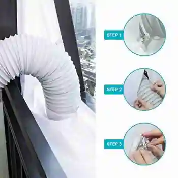 

1pc 3/4/5m Sliding Window Sealing Cloth For All Mobile Air Conditioner Airlock Plate Soft Waterproof White Polyester Seal Baffle