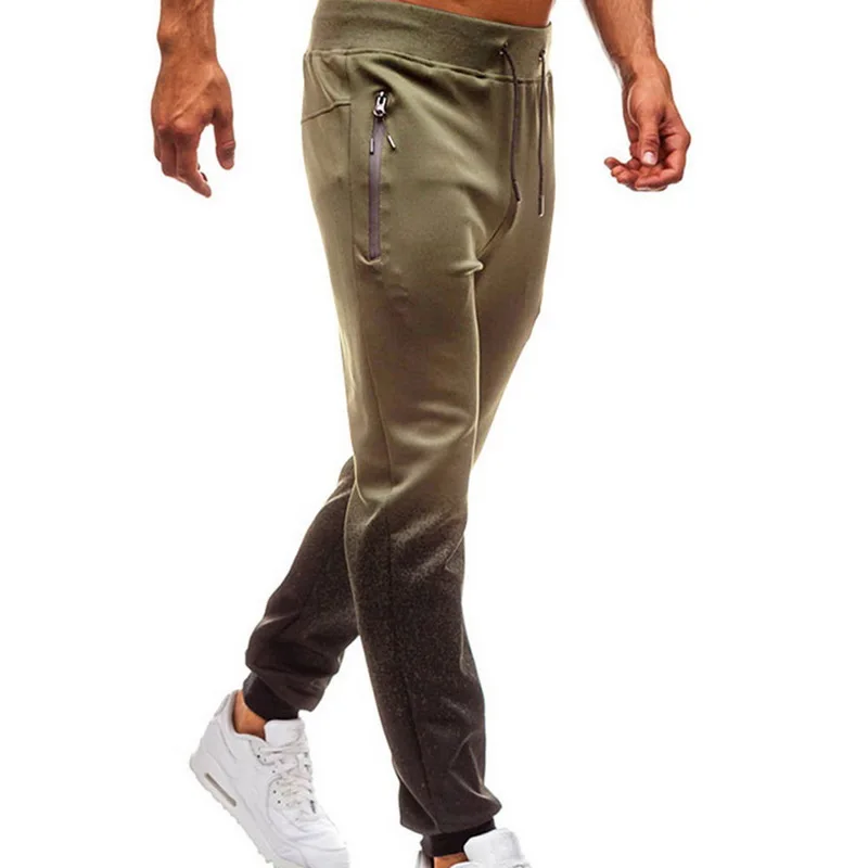 Laamei мужские спортивные штаны на молнии с карманами Anke, длинные спортивные штаны, спортивные штаны с полосками по бокам, Лоскутные Повседневные ретро брюки, мужские штаны - Цвет: Green