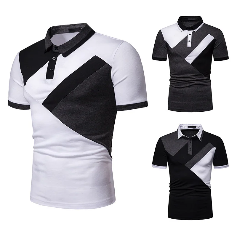 

New Style Summer Men Mixed Colors Loose-Fit Ouma Short Sleeve Polot Shirt D18