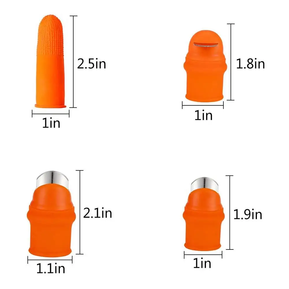 12PCS Thumb Knife Gardening Silicone Fruit Vegetable Finger Picking Knife Harvesting Tool For Gardening Work Comfortable
