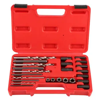 

25 Pcs Thread Repair Extractor Easy Out Drill& Guide Tool Kit Set Remove Broken