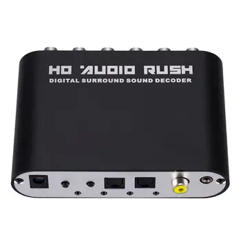 

5.1 Channel Digital Converter Amplifier HD Player Analog DTS Audio Decoder Optical Surround Sound AC3 Portable Signal Coaxial