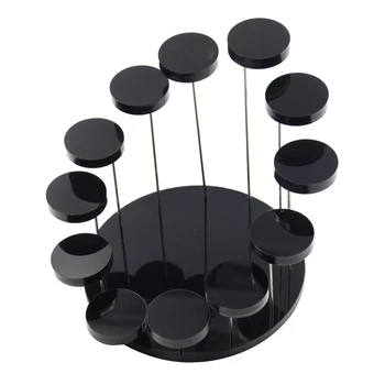 

Counter Organizer Earring Acrylic Holder 12 Tier Desktop Bracelet Ring Fashion Jewelry Display Rack Shopping Mall Rotatable