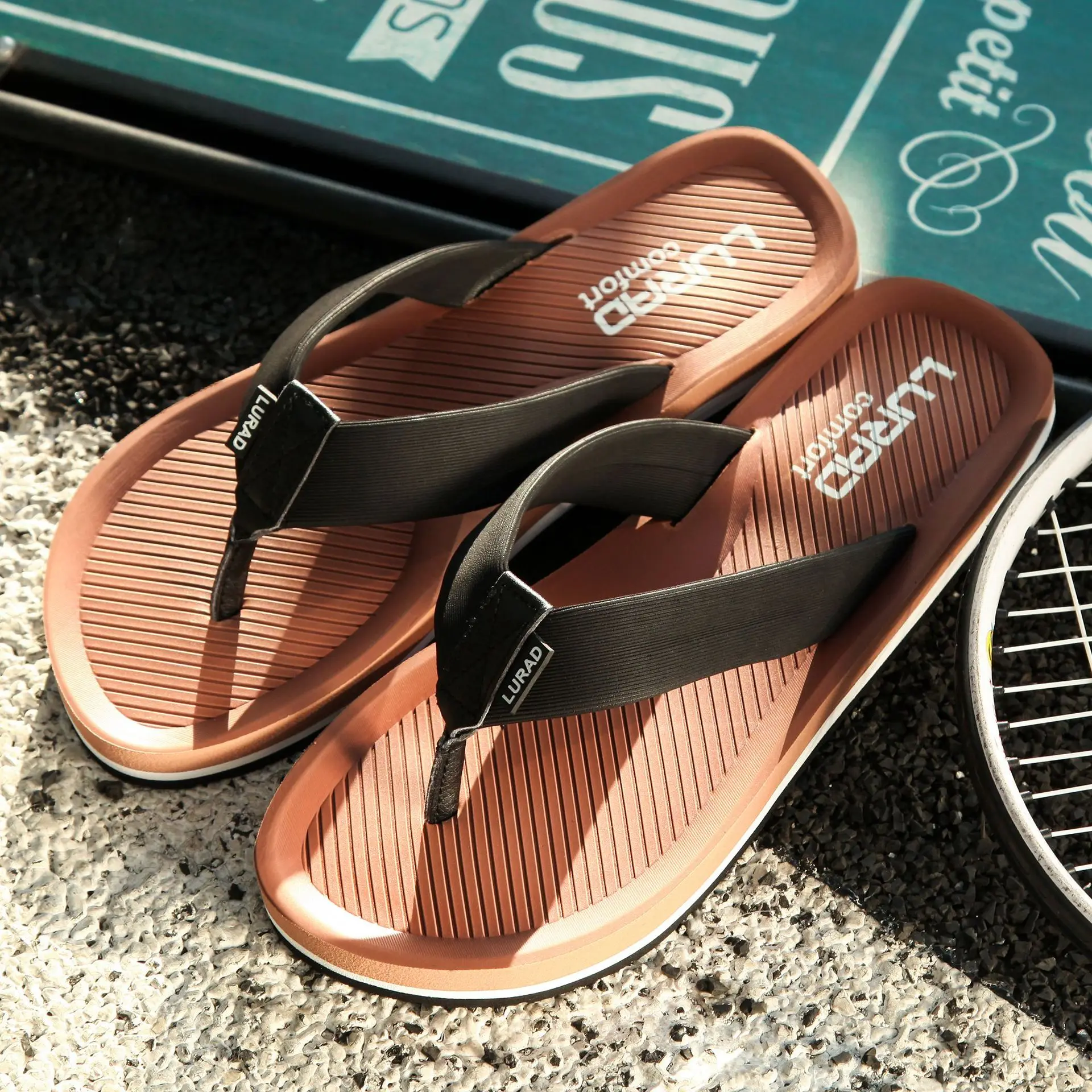 

Luladi MEN'S Flip-flops Summer Anti-slip Thick Bottomed Slippers Outdoor Flip-flops Sandals Fashion