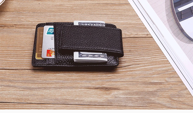 DANJUE, RFID Блокировка, натуральная кожа, зажимы для денег, мужской ультратонкий кошелек, визитница и держатель для ID, зажим для доллара, чехол для кредитных карт