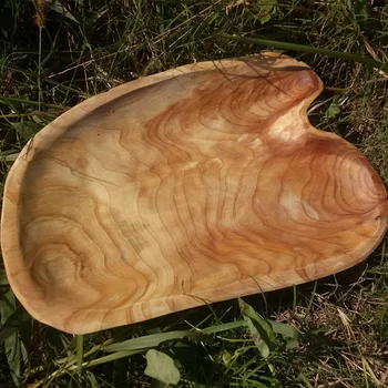 

Wooden fruit tray hand-made art cuboid fruit tray creative sitting room dried fruit root carving decoration X-027