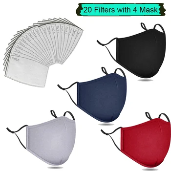 

Without Valve Masks Washable Reusable Masks Insert Filter Anti Pollution PM2.5 Dust Masks Cotton Unisex Mouth Muffle