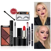 Набор для макияжа, набор для макияжа, набор для макияжа, коробка для профессионального макияжа, полный макияж, Женская матовая губная помада, косметичка, набор, водостойкий консилер