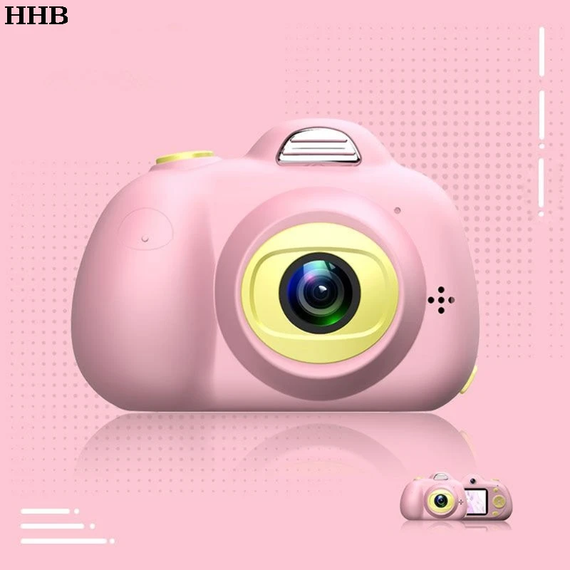 Kids Camera Toys Gifts For 4~8 Years Old Girls Shockproof Toddler Camera& Camcorder With Soft Silicone Shell For Outdoor Play - Цвет: pink