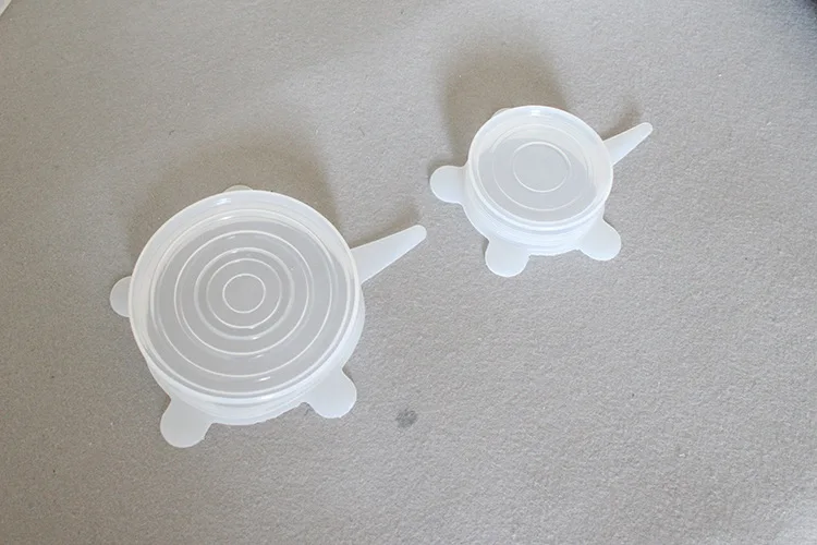 Крышка для герметичного контейнера 6 шт. многофункциональная пластиковая пленка для фруктов и овощей растягивающаяся bao xian wan gai Amazon Лидер продаж