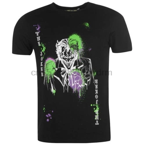 MENS CHARACTER THE JOKER SHORT SLEEVE BLACK T SHIRT TOP SIZE XS-4XL Gift Print T-shirt Hip Hop Tee Shirt cheap wholesale |