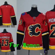 Женские взрослые вышитые сшитые Калгари#13 Джони Гудро 23 Шон Монахан Джерси