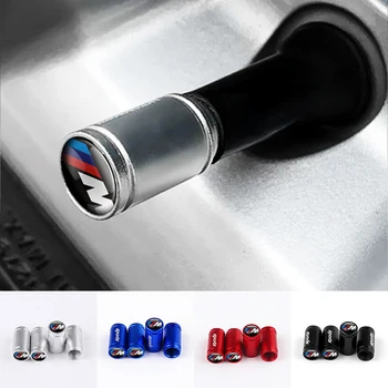 

New Car Styling 4PCS Metal Auto Wheel Tire Valve Stem Caps Cover For M performance X1 X3 X4 X5 X6 X7 e46 e90 f20 e60 e39 f10 F30
