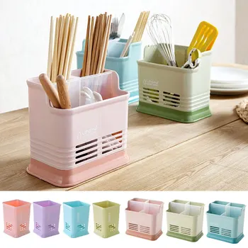 

Kitchen Multi-functional Tube Tableware Spoon Fork Chopsticks Storage Organizer Rack Holder Toothbrush Drainer Drain Tools