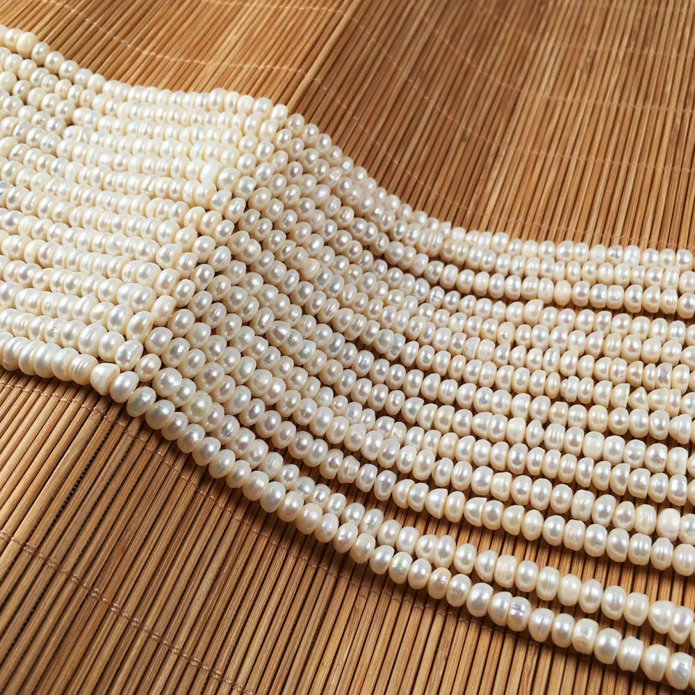 Perles d'eau douce naturelles, forme plate, perles d'isolation, poinçon, perles en vrac pour la fabrication de bijoux, bricolage, collier, Bracelet, accessoire