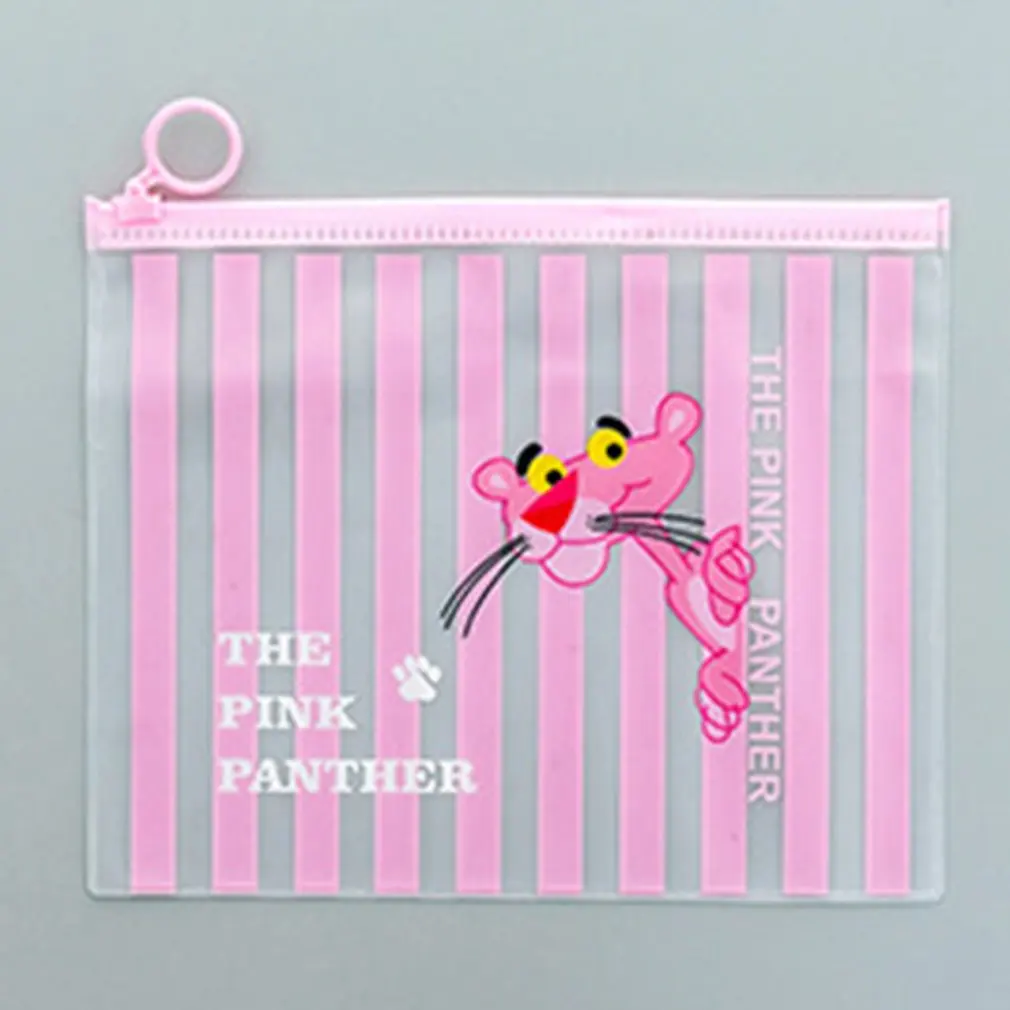 Прозрачная милая девушка сердце кольцо файл сумка креативный Единорог небольшой свежий розовый леопард Студенческая сумка для хранения - Цвет: Probe pink leopard