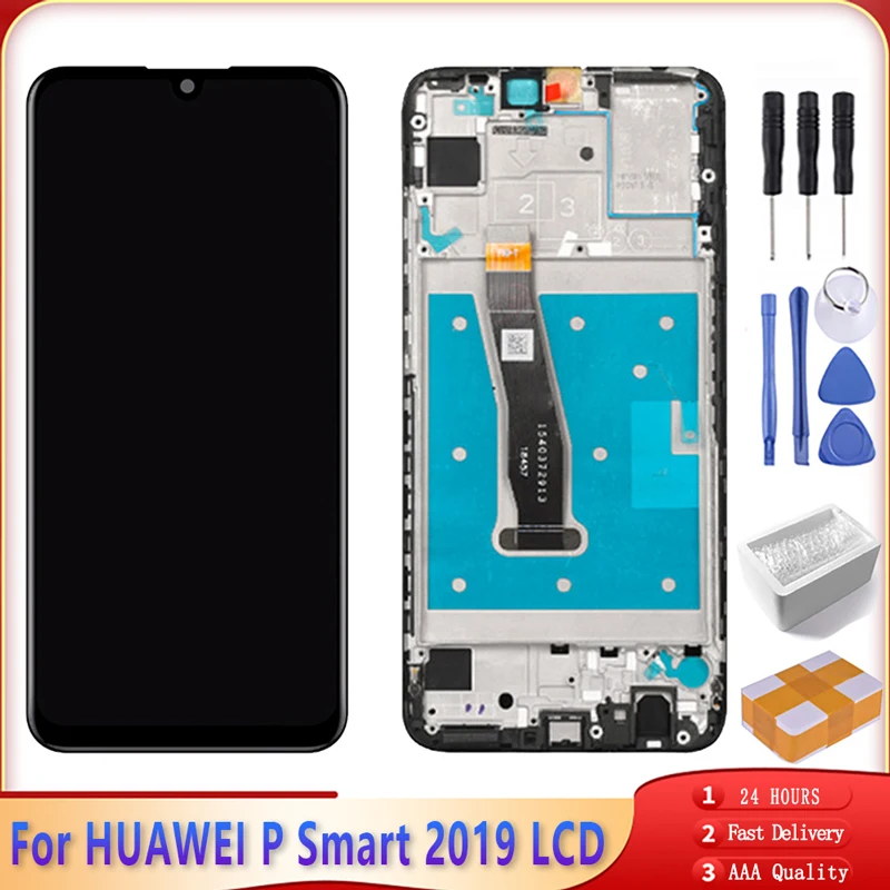 6.21&quot For Huawei P Smart 2019 POT LX1 LX2 LX3 LCD Display Touch Screen Digitizer Assembly With Frame 100% Tested Free Tools | Мобильные