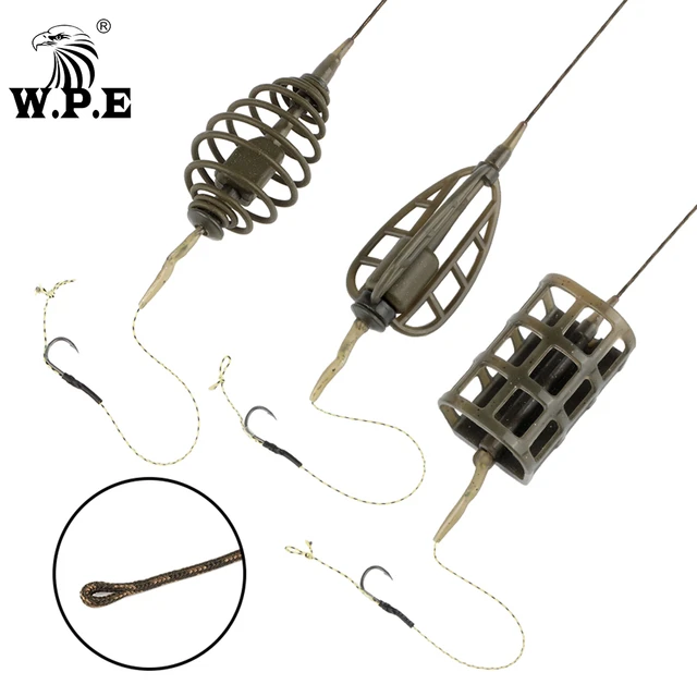 30-80g Carp Fishing Bait Cage Line Group High Carbon Steel Metal