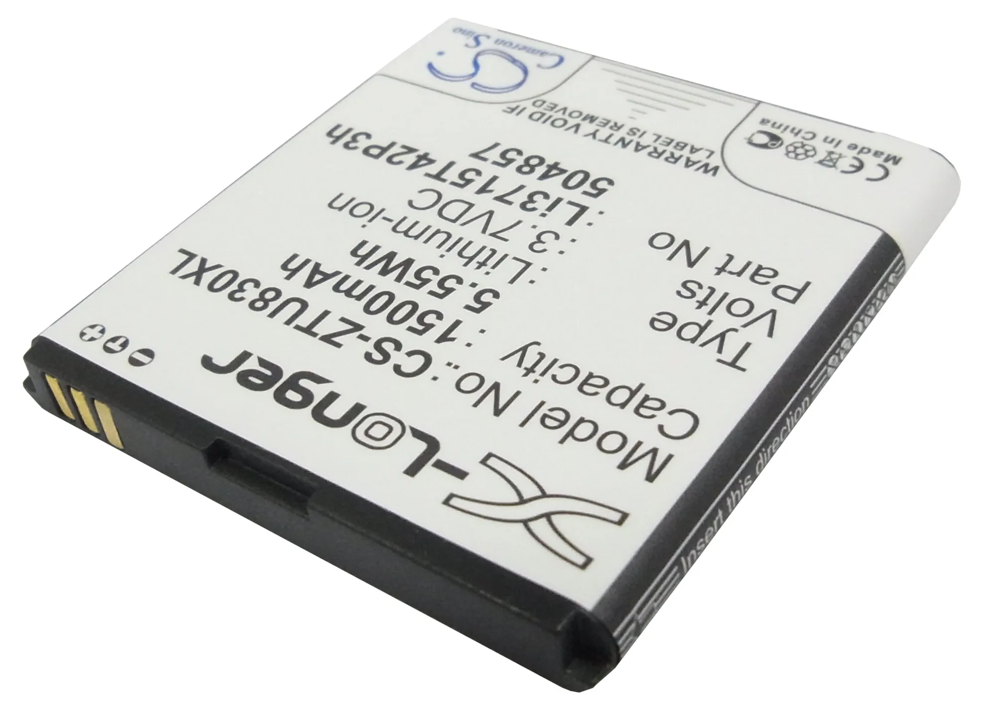 Обновленная батарея Cameron Sino для T-Mobile Concord, V768, V768C 1500 mAh/5.55Wh