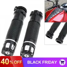 2 шт черный 22 мм руль мотоцикла дроссельная заслонка CNC алюминиевый сплав вращающийся руль мотоцикла рукоятка рукоятки