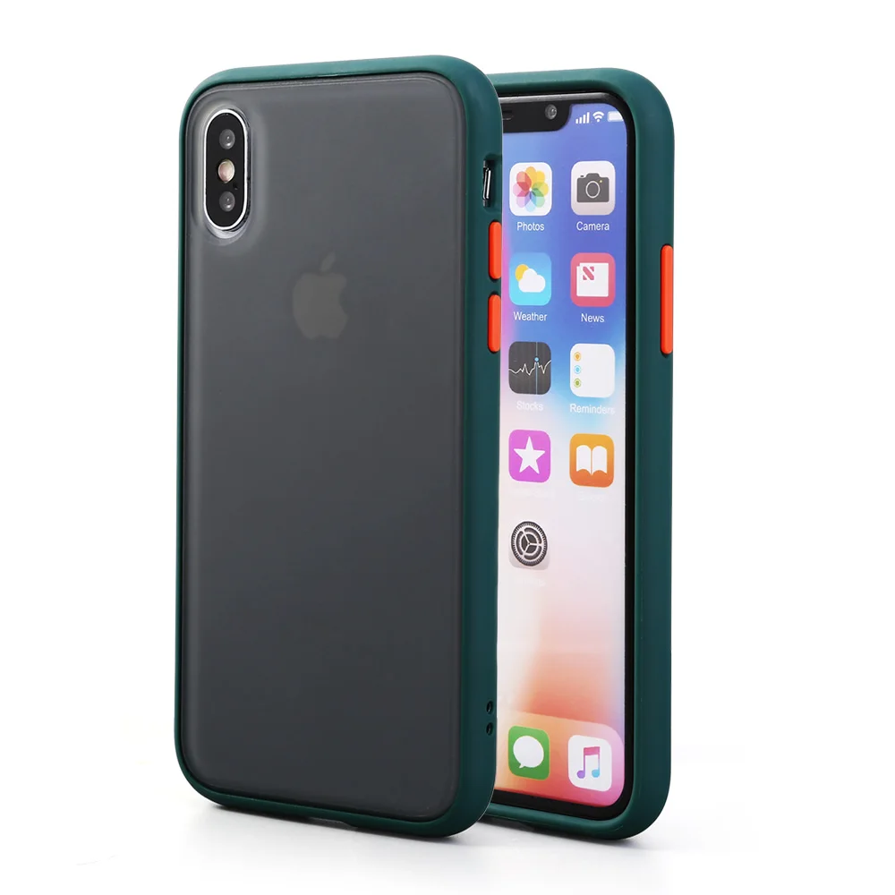 Противоударный защитный чехол для телефона iPhone 11 Pro Max XS XR 7 8 6 6s Plus Матовый Жесткий