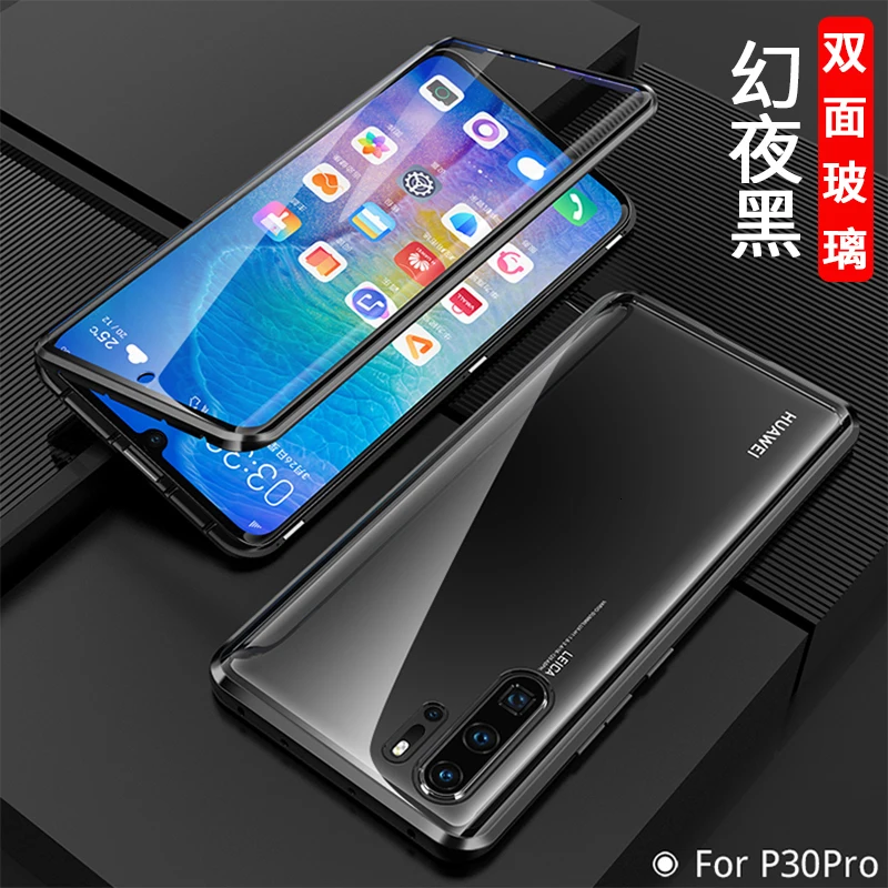 Чехол с магнитной металлической рамкой для huawei Honor 20 9X P30 P20 mate 30 20 Lite Nova 5T Pro прозрачный жесткий противоударный чехол-накладка