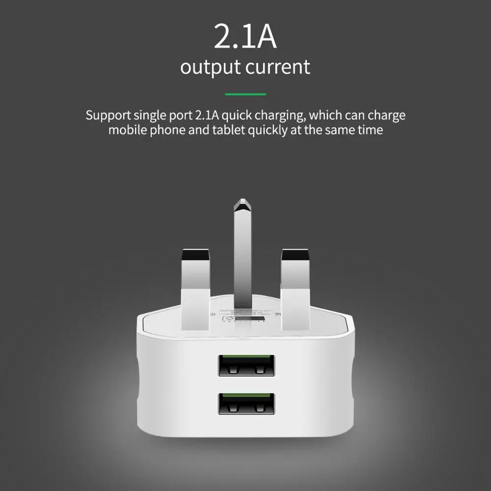KOOYUTA Универсальный 1/2/3-Порты и разъёмы USB вилка стандарта Великобритании 3 настенное устройство адаптер с 3 Порты и разъёмы в английском стиле; для путешествий Зарядное устройство для зарядки для Iphone iPad