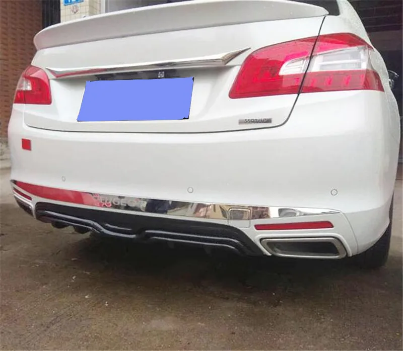 Для нового peugeot 408 задний спойлер внешний вид автомобиля- ABS пластиковый комплект кузова 408 задний бампер защищает сплиттер аксессуары