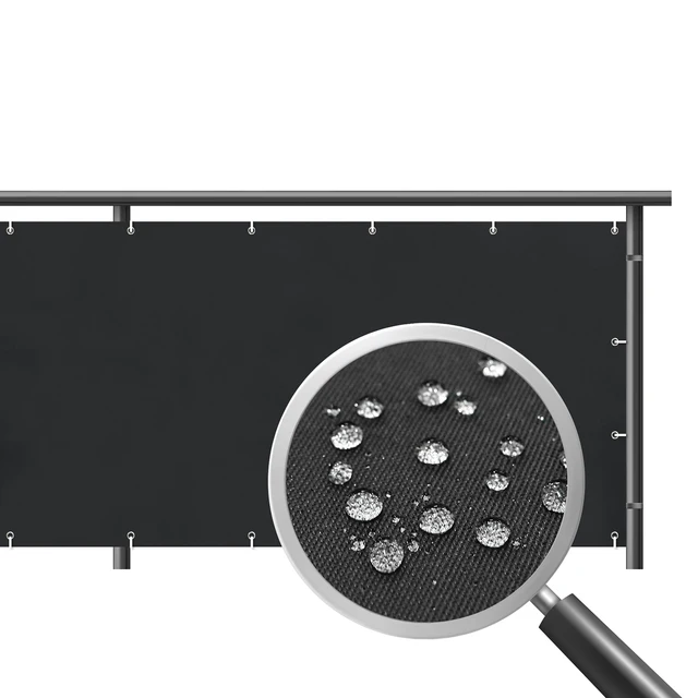 Erkéllyel Rendelkező Adatvédelmi Képernyő 90 X 500 Cm Átlátszatlan Erkély Borító Surround Szél És Uv Védelem Vízálló Szemlélekkel A Teraszhoz - Image 2