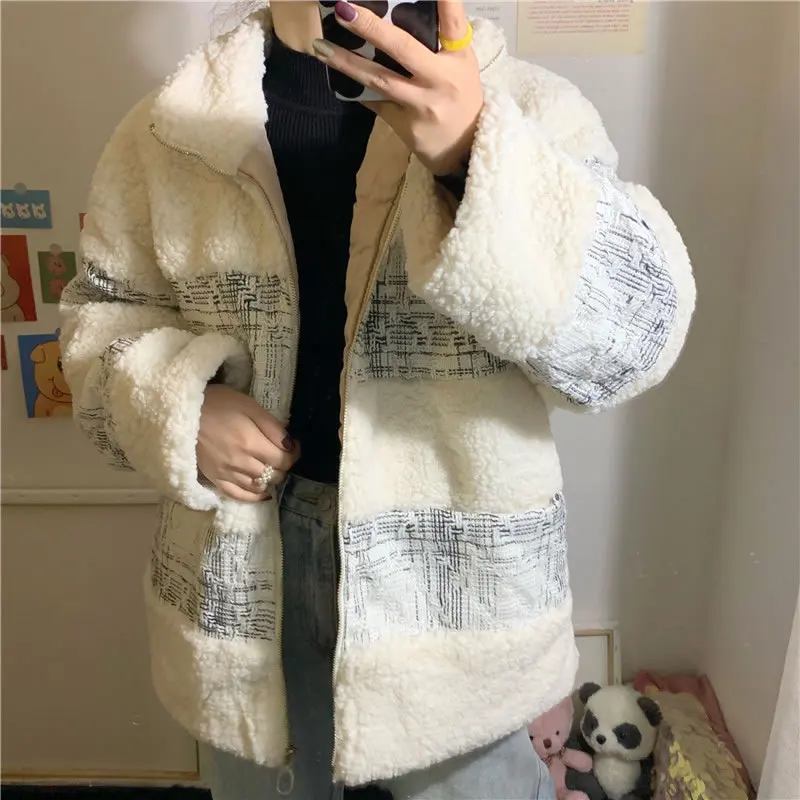 XITAO Женская Модная парка, зимняя, размера плюс, элегантная, маленькая, длинный рукав, широкая талия, пэтчворк, миноритарная, Повседневная парка DMY1248