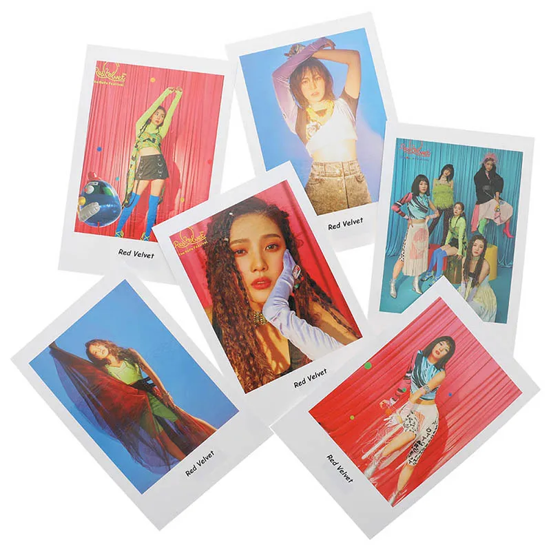 6 шт./компл. K-POP красный бархат Ablum ломо карты самодельные бумажные фото карты вентилятор Коллекция подарков