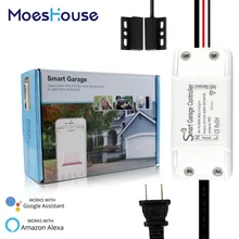 Tuya WiFi Smart Garage Door Controller Opener Sensor Smart Life/Tuya APP Remote with Alexa Echo Google Home No Hub Require