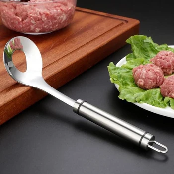 

Hand-Pressed Meatball Maker Stainless Steel Non-Stick Squeeze Lean Meatball Mold Kitchen Cooking Tool