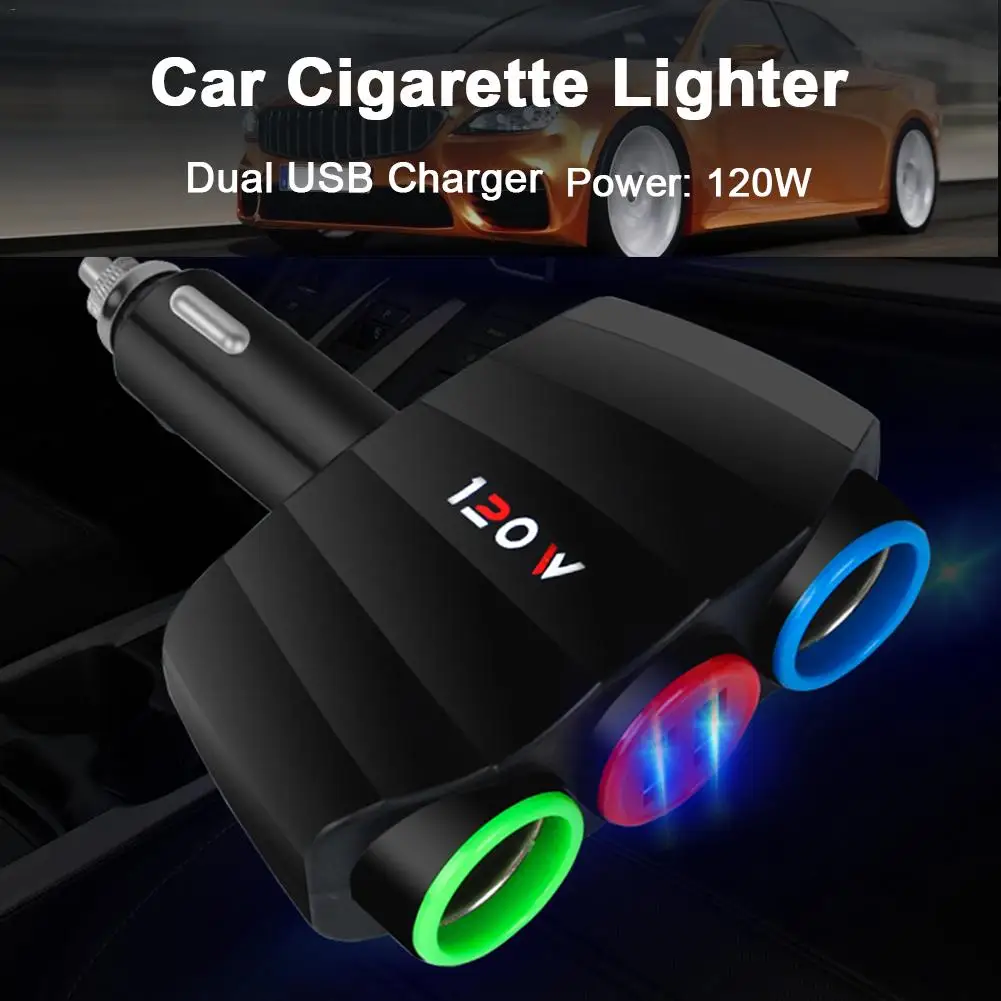 Автомобильный прикуриватель с одним для двух 12 V/24 V Универсальный адаптер зарядного устройства с двойным USB