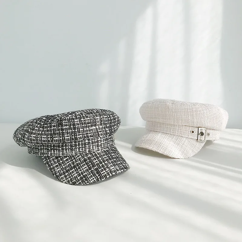 

Women's Winter Octagonal cap Hat Brand Woman Men Berets Hats for Girls Hariy Warm Winter Caps Women Hat Military Cap Flat Caps