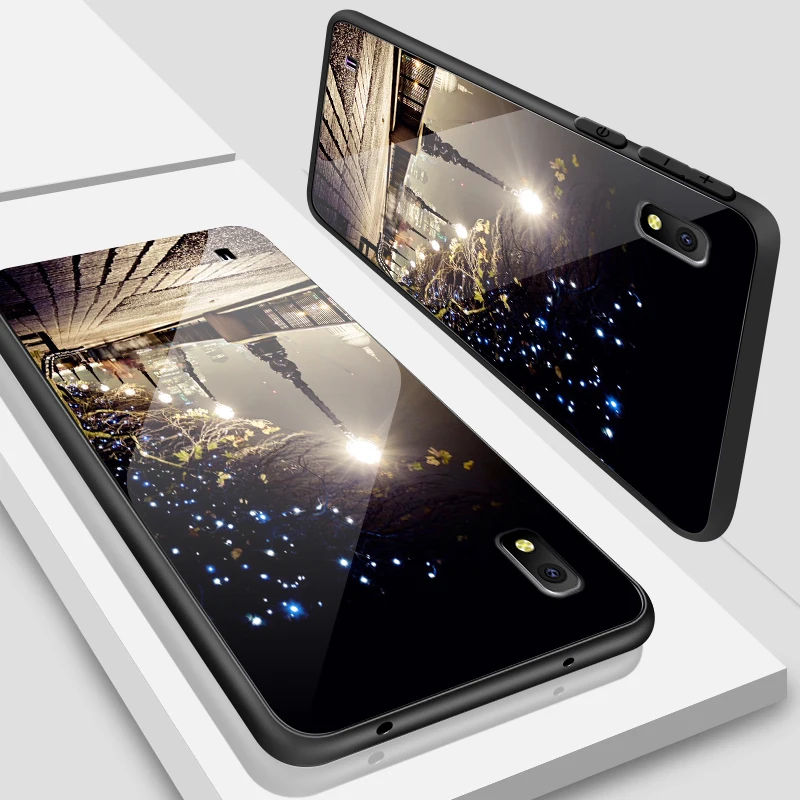 Для samsung Galaxy A10 A20 A30 A40 A50 A6S A70 A8S A80 A90 закаленное Стекло крышка M10 M20 M30 J4Plus Note9 противоударный чехол для телефона - Цвет: W339