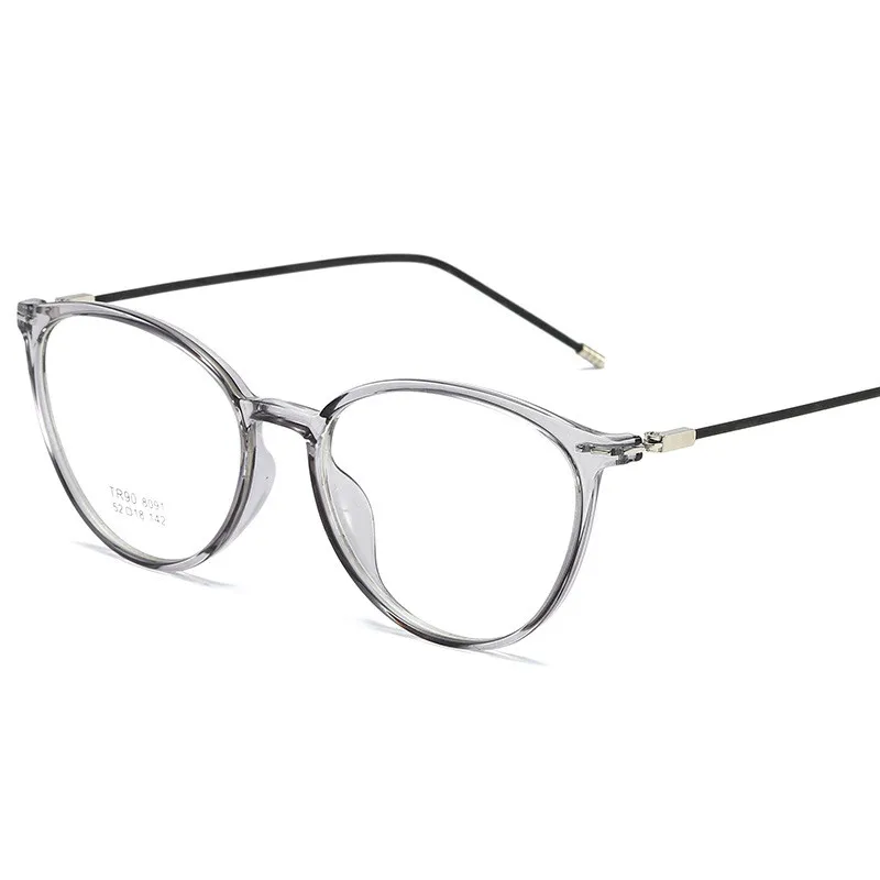 Elbru ультралегкие очки кошачий глаз для близорукости женские и мужские TR90 прозрачная оправа готовые очки для близоруких диоптрий-0,5~ 6,0