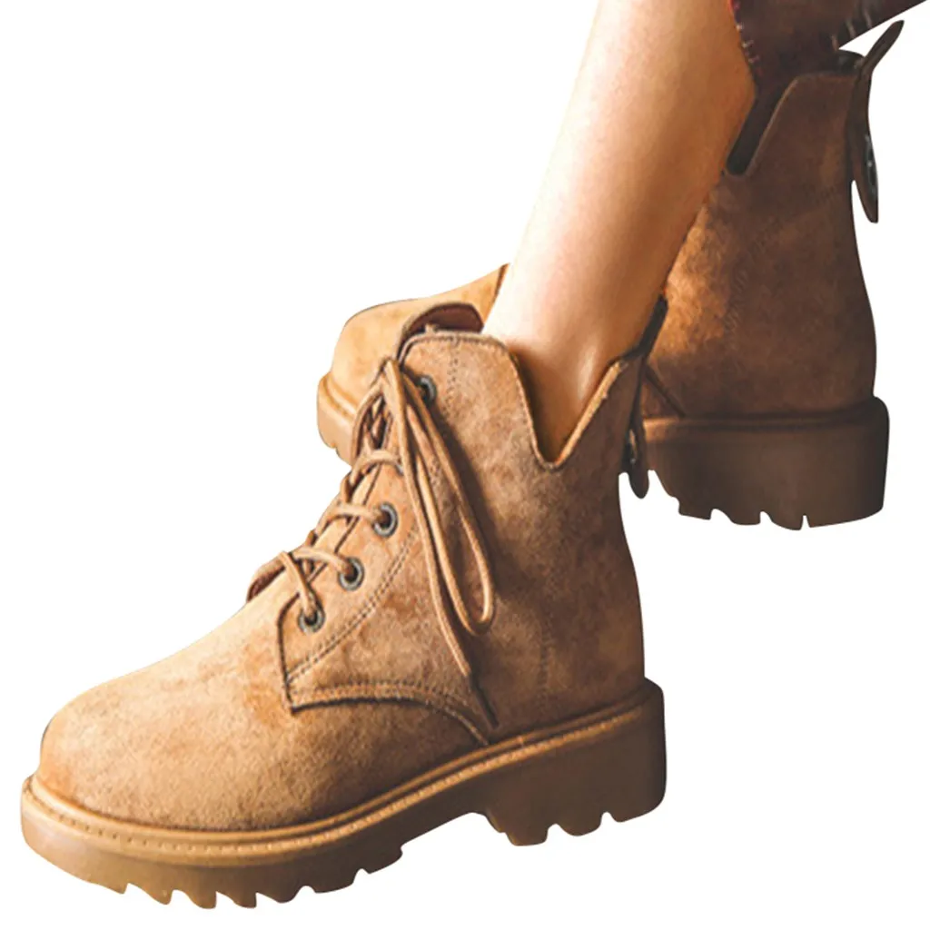 Г., женские мотоциклетные ботинки зимние короткие ботинки в стиле ретро модные замшевые Ботинки martin тактические ботильоны с ремешками Теплые ботильоны на низком каблуке