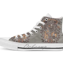 Grand Magus Summons с темным попкорном, дышащая Повседневная Высокая обувь на шнуровке, холщовая обувь кеды, Прямая