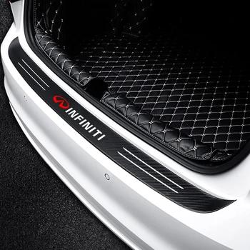 

For Infiniti FX35 Q50 Q30 ESQ QX50 QX60 QX70 EX JX35 G35 G37 Car Carbon Fiber Trunk Rear Guard Bumper Plate Protector Sticker