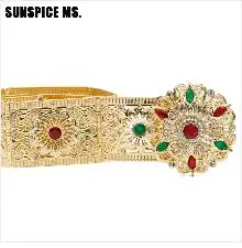 SUNSPICE MS, роскошный золотой цвет, женский ремень, цепочка, металлический пояс, ювелирное изделие, длинная, регулируемая длина, свадебная Пряжка, поясные ремни