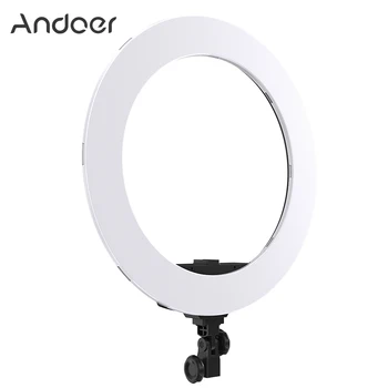 

Andoer HD-18S Studio Ring Light Bi-Color Dimmable LED Video Light Lamp Built-in 252pcs SMD LEDs Digital Photographic Lighting