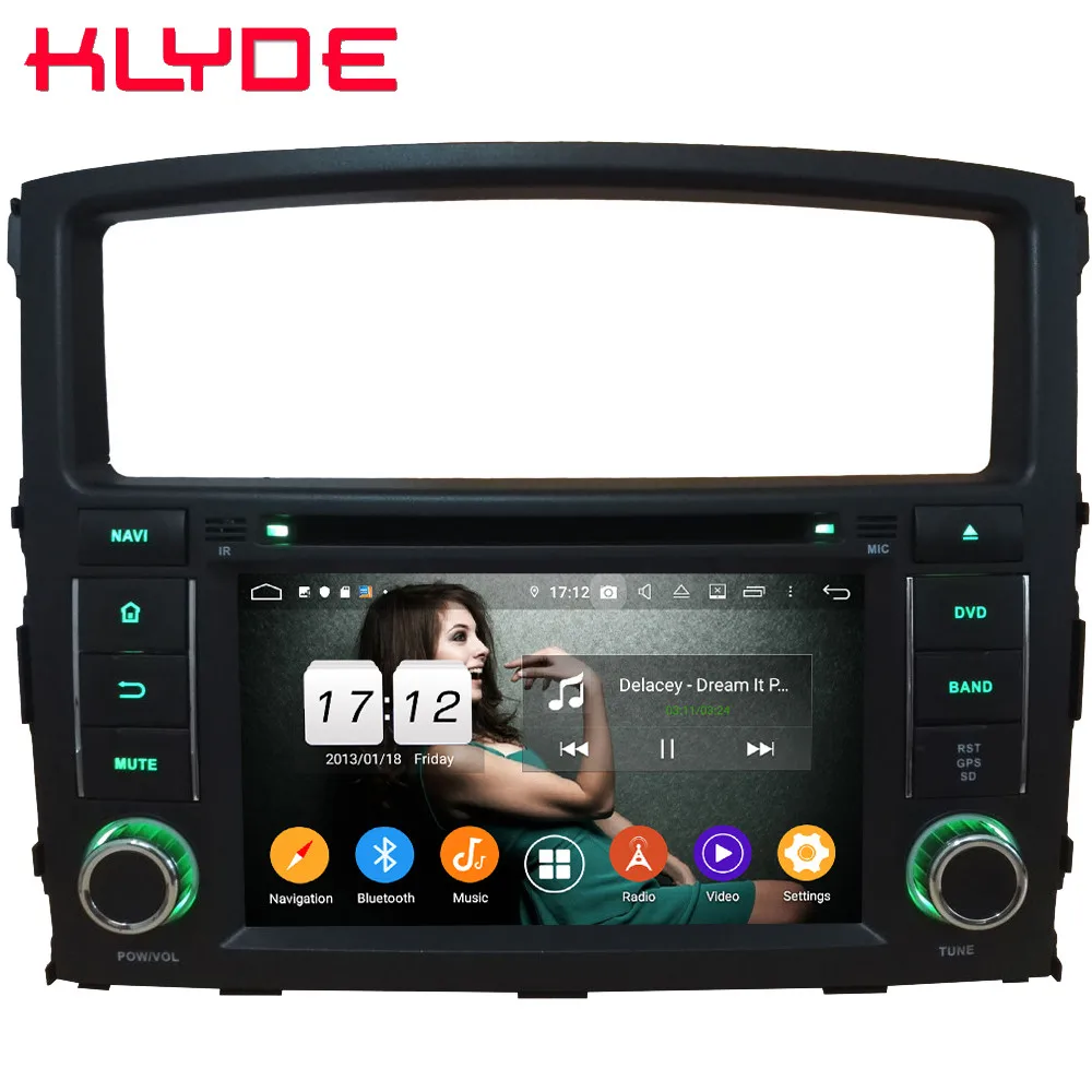 cheap Klyde 4G WIFI Android 9 Octa Core 4GB RAM 64GB ROM DSP Car DVD Multimedia Player Stereo For Mitsubishi Pajero V97 V93 2006 2016