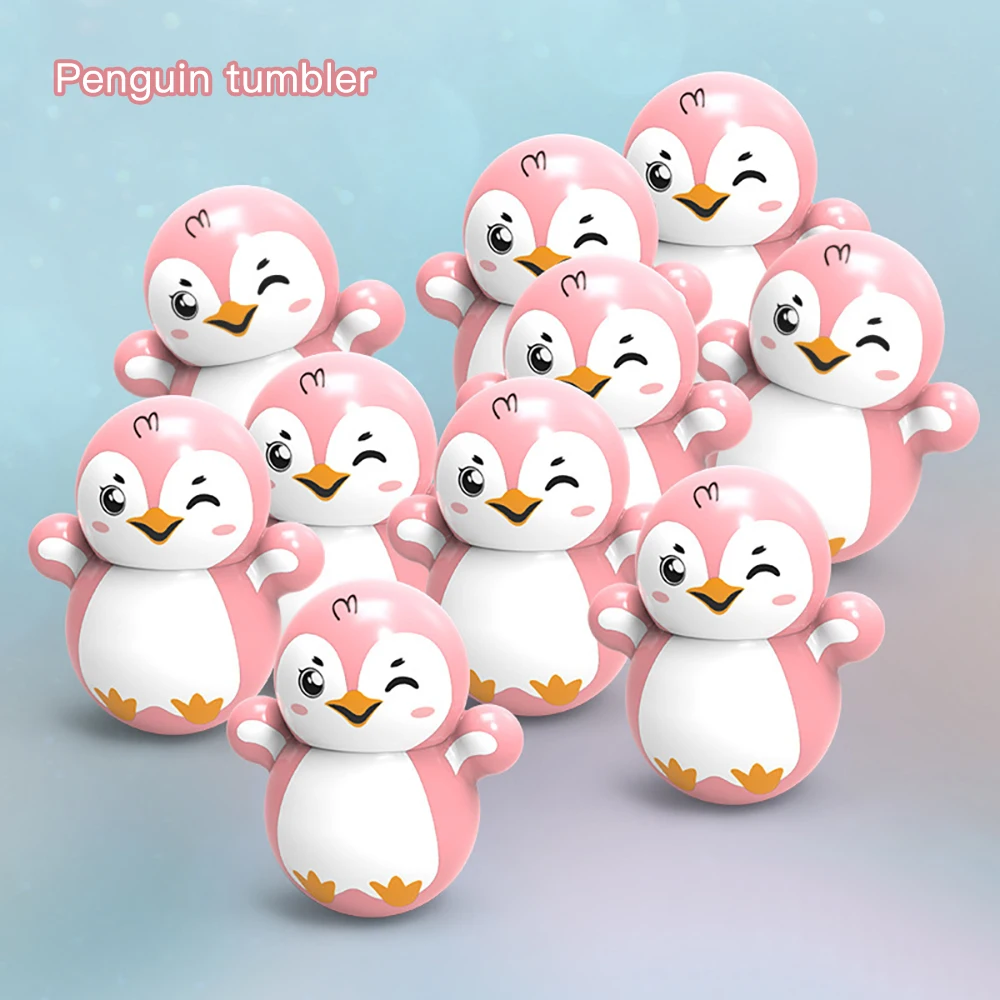 Funny Gift Shaking Tumbler Toys Cartoon Snowman Penguin Tumbler Desktop Ornament Anti Stress Toys Wholesale Items